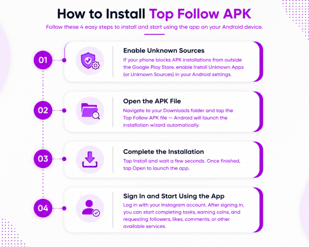 Home 4 How to Install Top Follow APK on Android