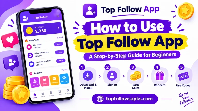 How to Use the Top Follow App: A Step-by-Step Guide for Beginners 2 How to Use Top Follow App: step by step guide