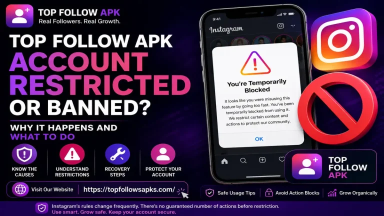 Top Follow APK Account Restricted or Banned 3 Instagram Account Restricted Warning